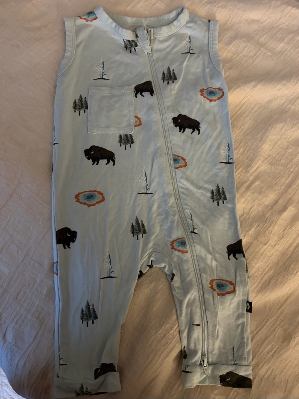 Kyte baby sleeveless romper Yellowstone 6-12 months